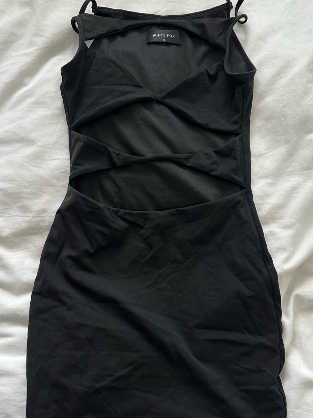 White fox Black Cutout Bodycon Dress